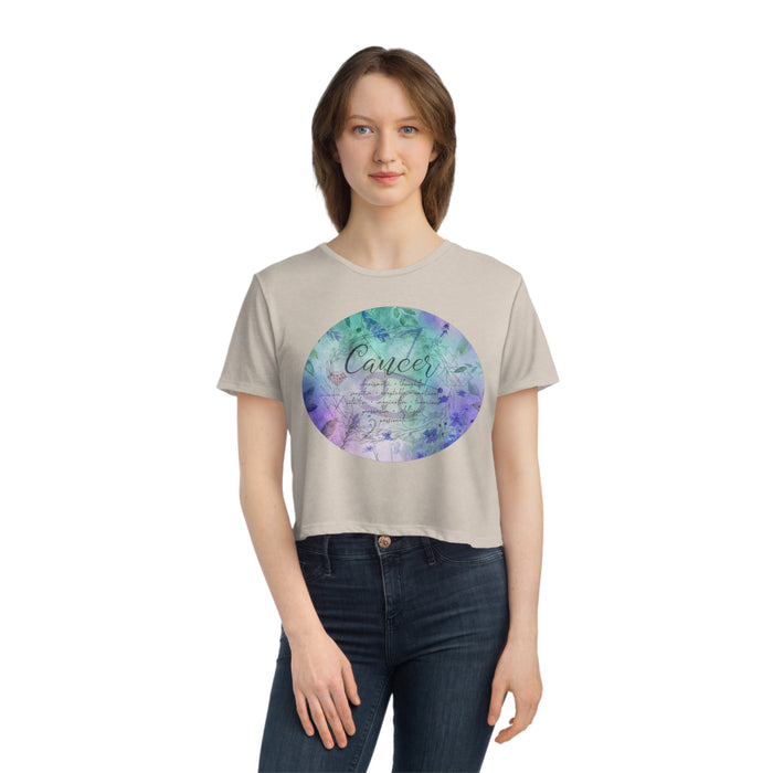 Cancer Women's Flowy Cropped Tee