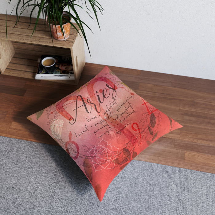 Aries Tufted Floor Pillow, Square