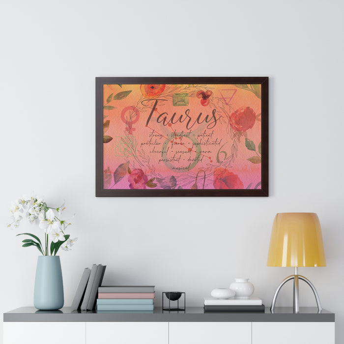 Taurus Framed Horizontal Poster
