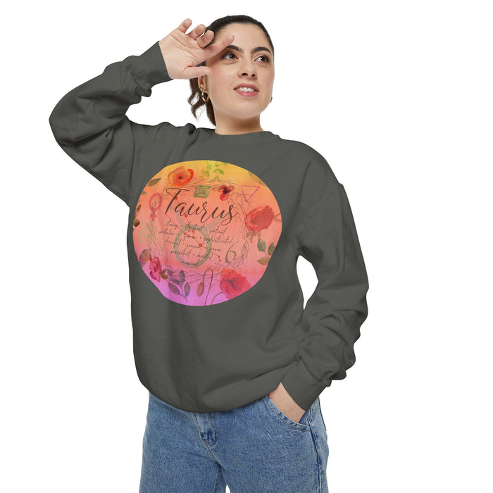 Taurus Unisex Garment-Dyed Sweatshirt