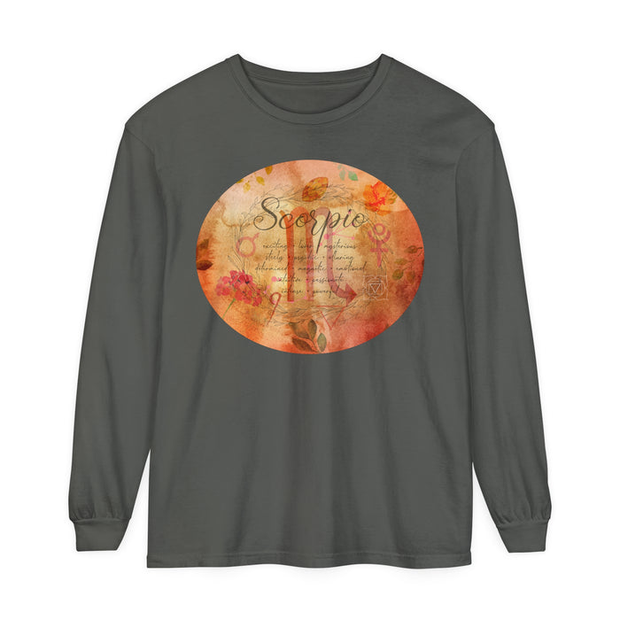 Scorpio Unisex Garment-dyed Long Sleeve T-Shirt