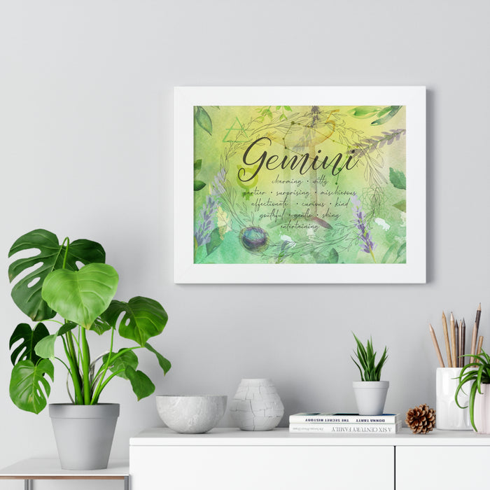 Gemini Framed Horizontal Poster
