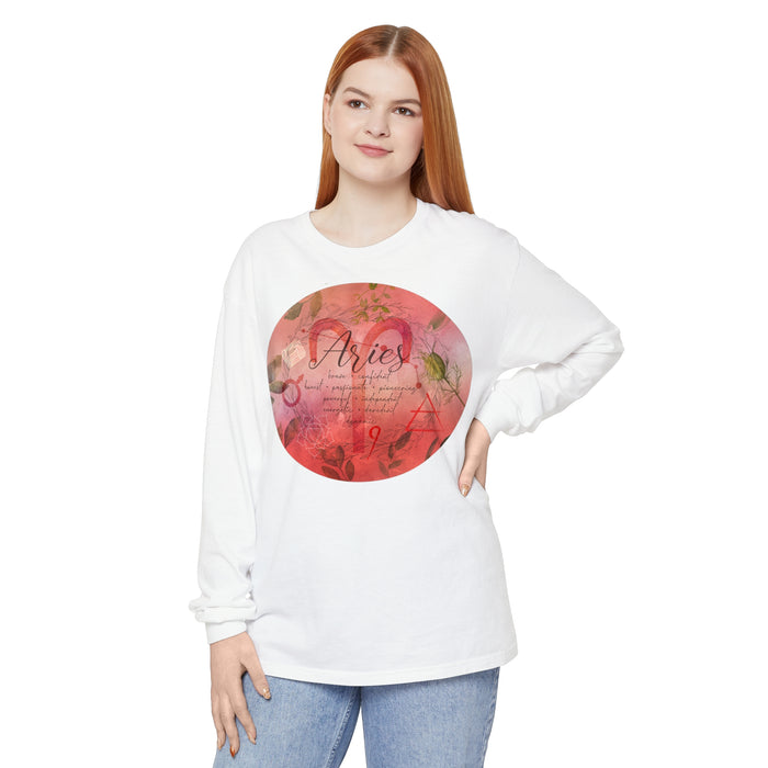 Aries Unisex Garment-dyed Long Sleeve T-Shirt