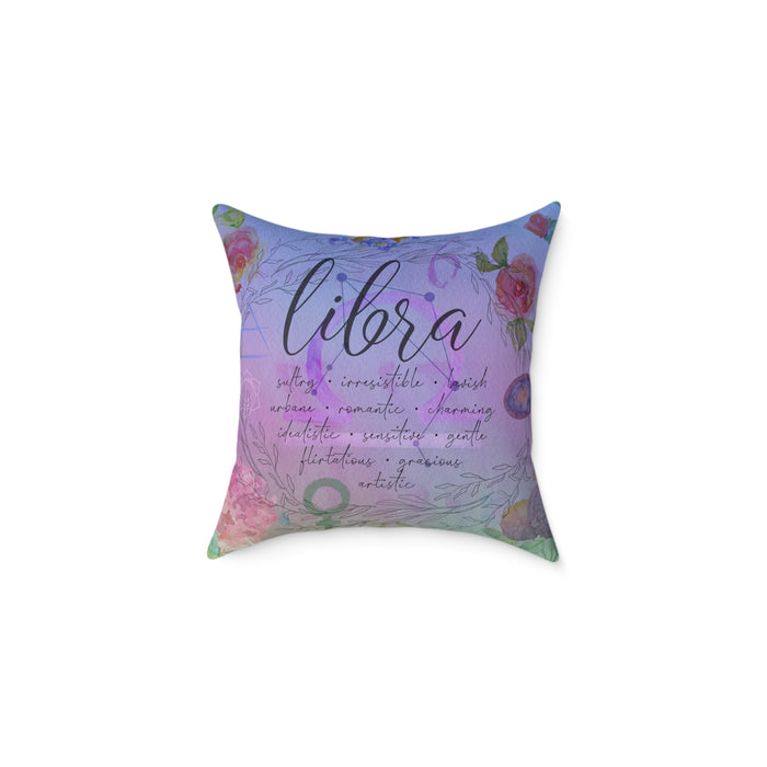 Libra Square Poly Canvas Pillow