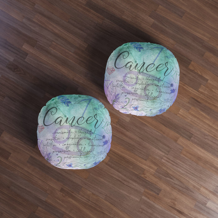 Cancer Tufted Floor Pillow, Round