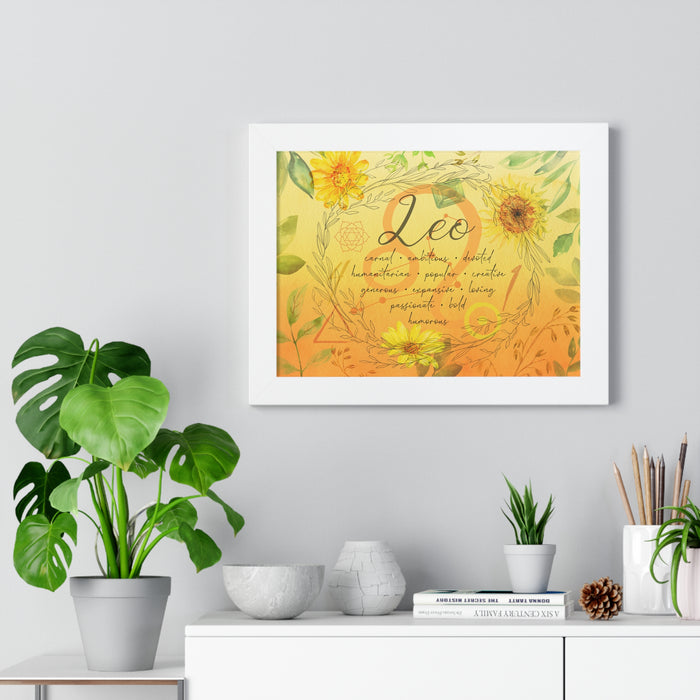 Leo Framed Horizontal Poster