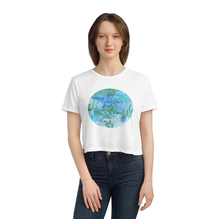 Aquarius Women's Flowy Cropped Tee