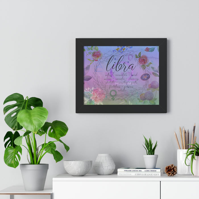Libra Framed Horizontal Poster