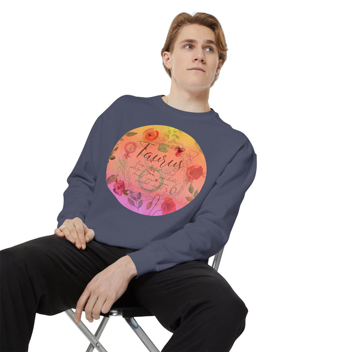 Taurus Unisex Garment-Dyed Sweatshirt