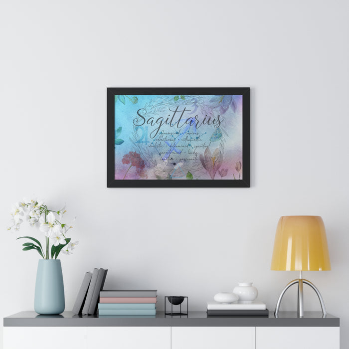 Sagittarius Framed Horizontal Poster