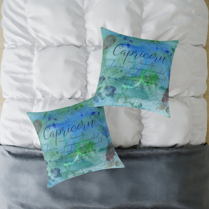 Capricorn Square Poly Canvas Pillow