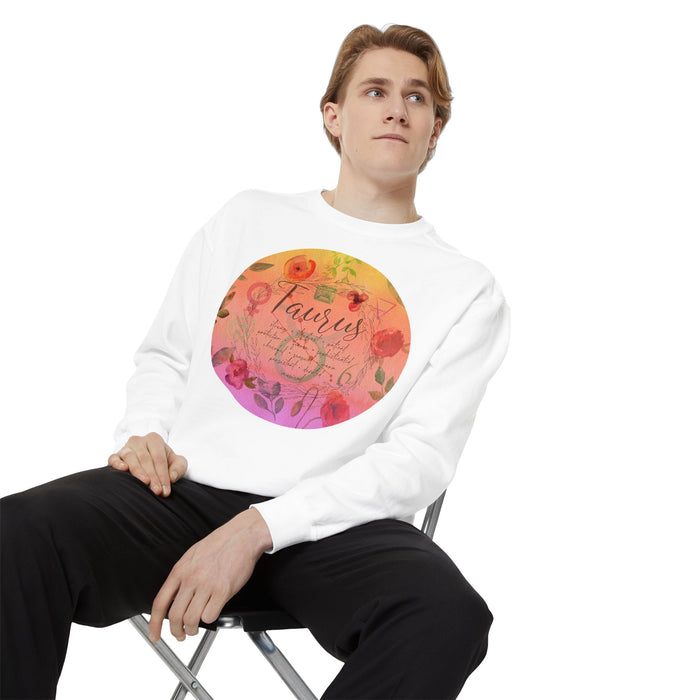 Taurus Unisex Garment-Dyed Sweatshirt