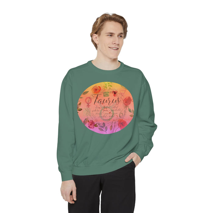Taurus Unisex Garment-Dyed Sweatshirt