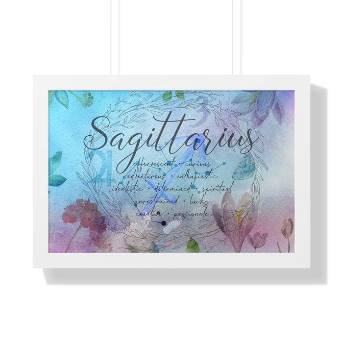 Sagittarius Framed Horizontal Poster