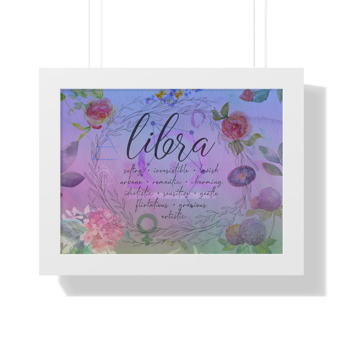 Libra Framed Horizontal Poster