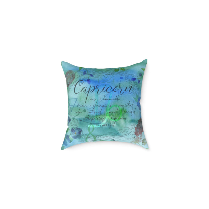 Capricorn Square Poly Canvas Pillow