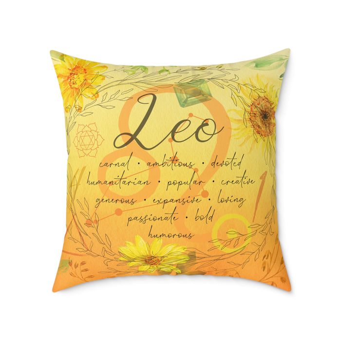 Leo Square Poly Canvas Pillow
