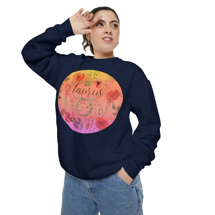 Taurus Unisex Garment-Dyed Sweatshirt