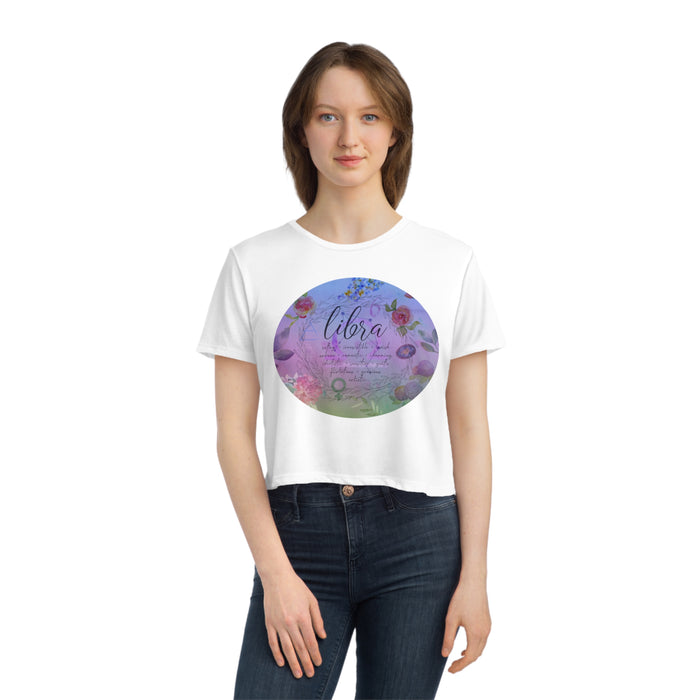 Libra Women's Flowy Cropped Tee