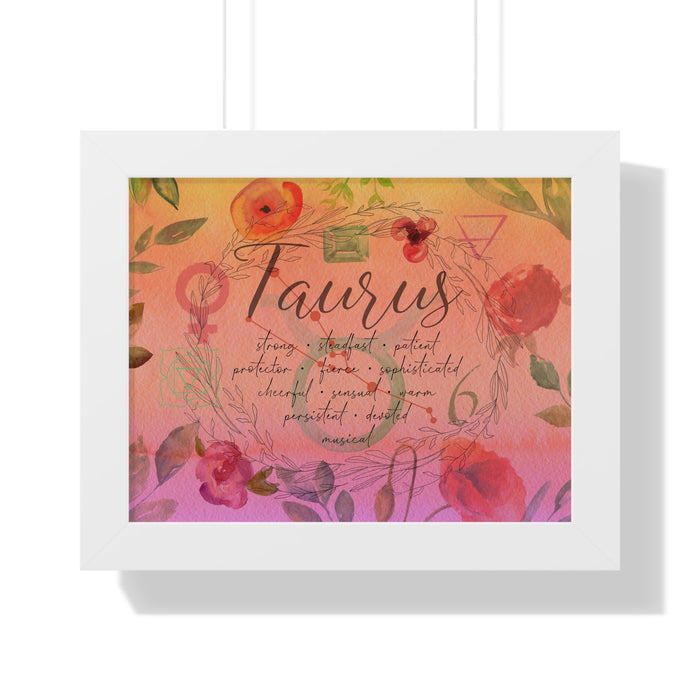 Taurus Framed Horizontal Poster