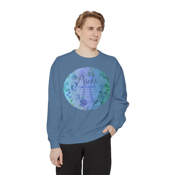 Pisces Unisex Garment-Dyed Sweatshirt