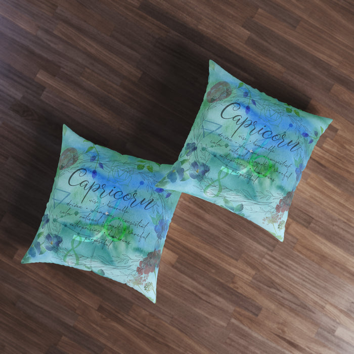 Capricorn Tufted Floor Pillow, Square