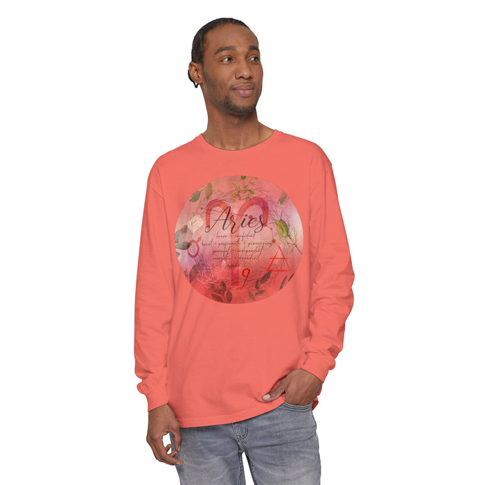 Aries Unisex Garment-dyed Long Sleeve T-Shirt