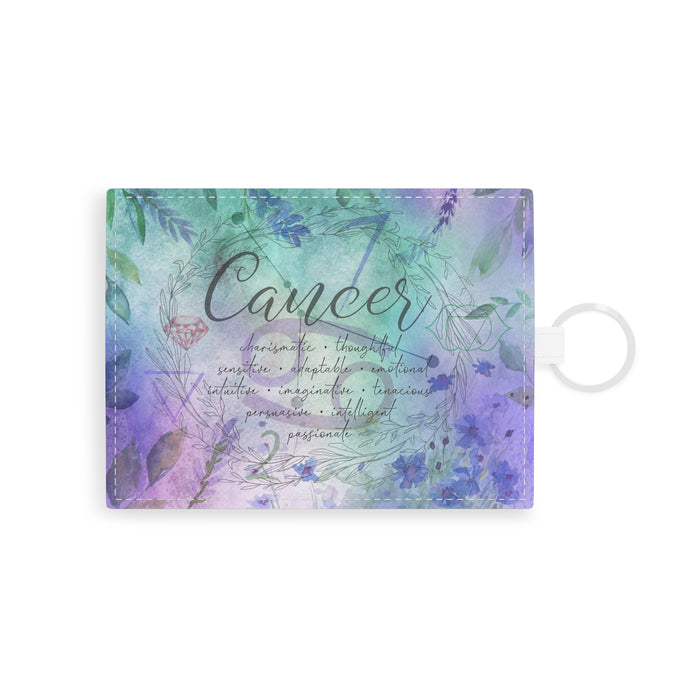 Cancer Saffiano Leather Card Holder