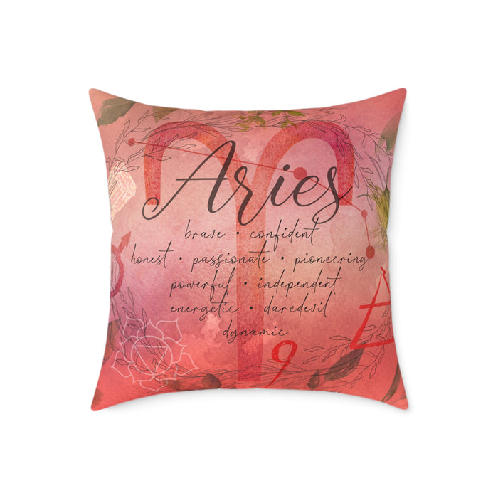 Aries Square Poly Canvas Pillow
