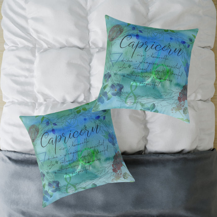Capricorn Square Poly Canvas Pillow