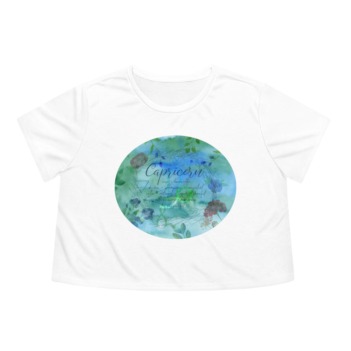 Capricorn Women's Flowy Cropped Tee