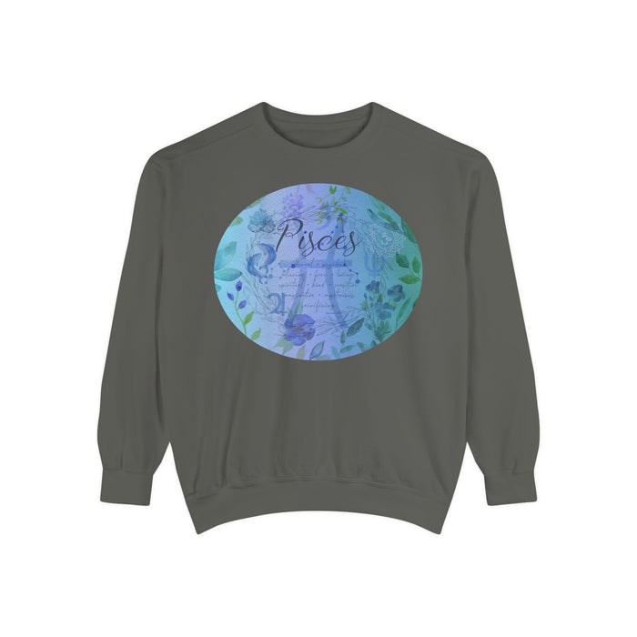 Pisces Unisex Garment-Dyed Sweatshirt