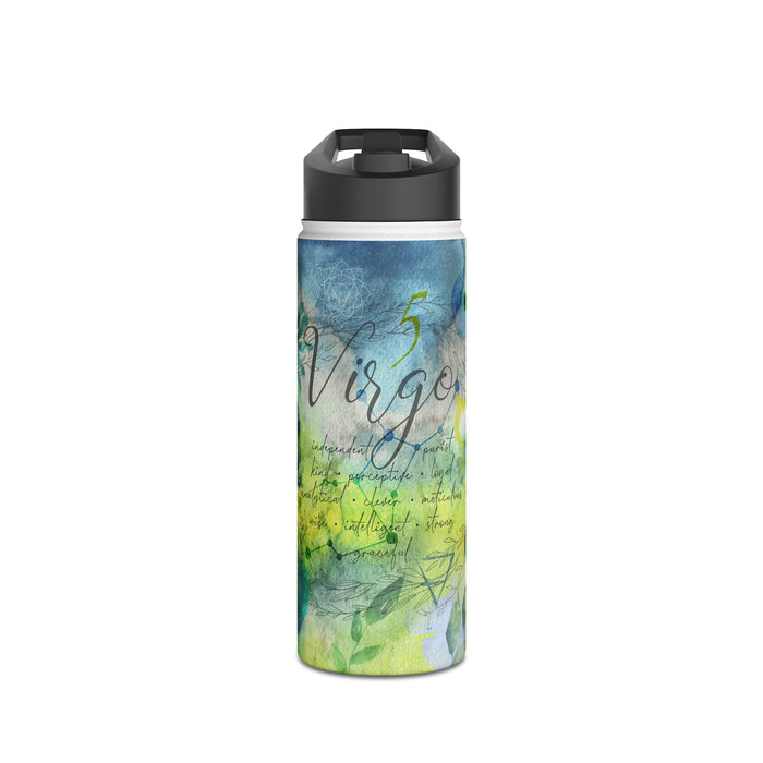 Virgo Stainless Steel Water Bottle, Standard Lid