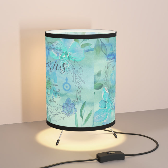 Aquarius Tripod Lamp with High-Res Printed Shade, US\CA plug