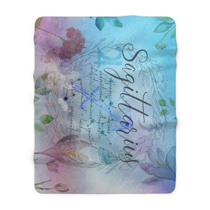 Sagittarius Sherpa Fleece Blanket