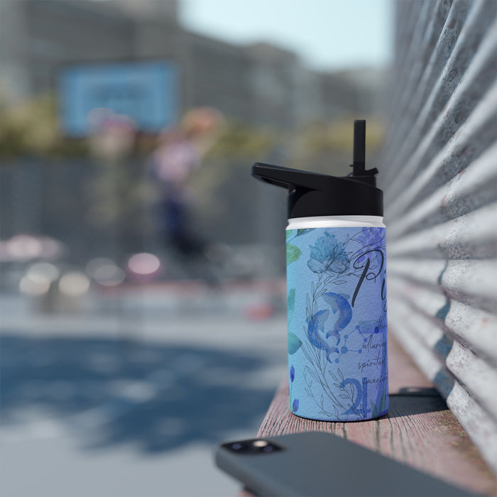 Pisces Stainless Steel Water Bottle, Standard Lid