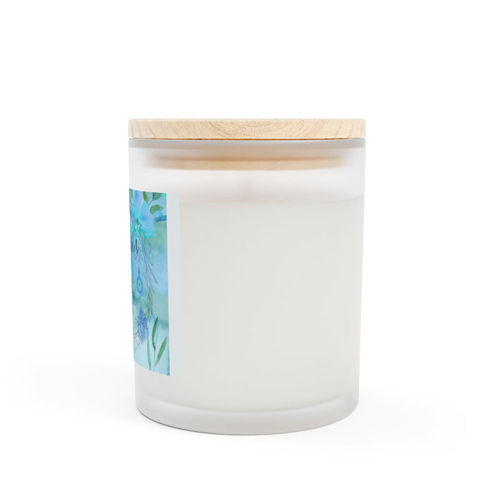 Aquarius Frosted Glass Candle, 11oz