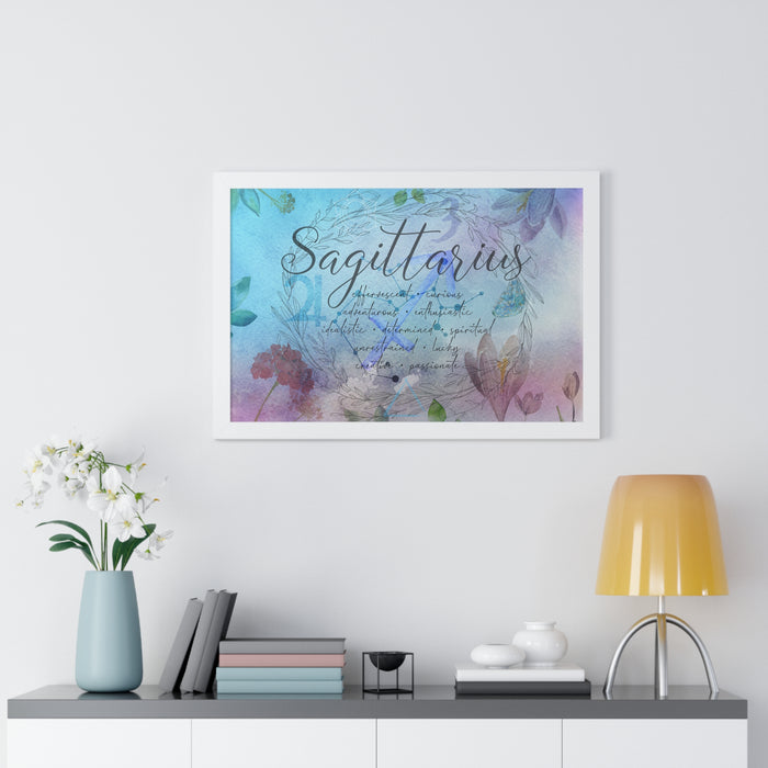Sagittarius Framed Horizontal Poster