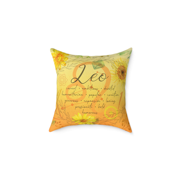 Leo Square Poly Canvas Pillow