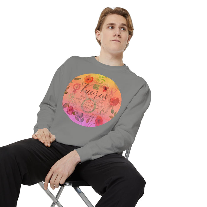 Taurus Unisex Garment-Dyed Sweatshirt