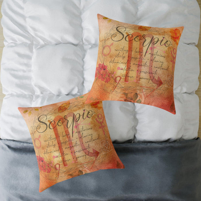 Scorpio Square Poly Canvas Pillow