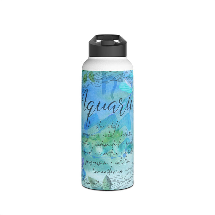Aquarius Stainless Steel Water Bottle, Standard Lid