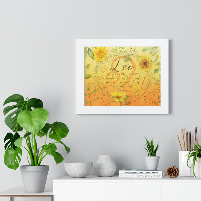 Leo Framed Horizontal Poster