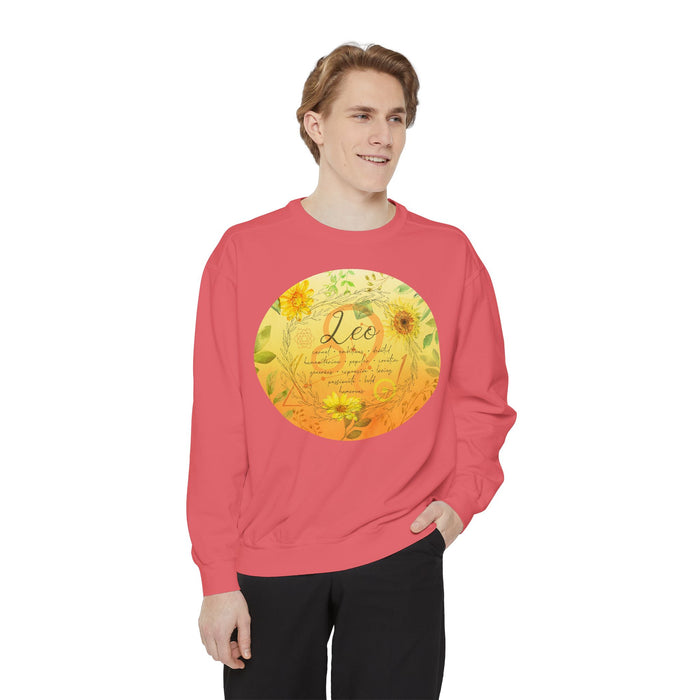Leo Unisex Garment-Dyed Sweatshirt