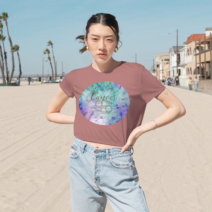 Cancer Women's Flowy Cropped Tee