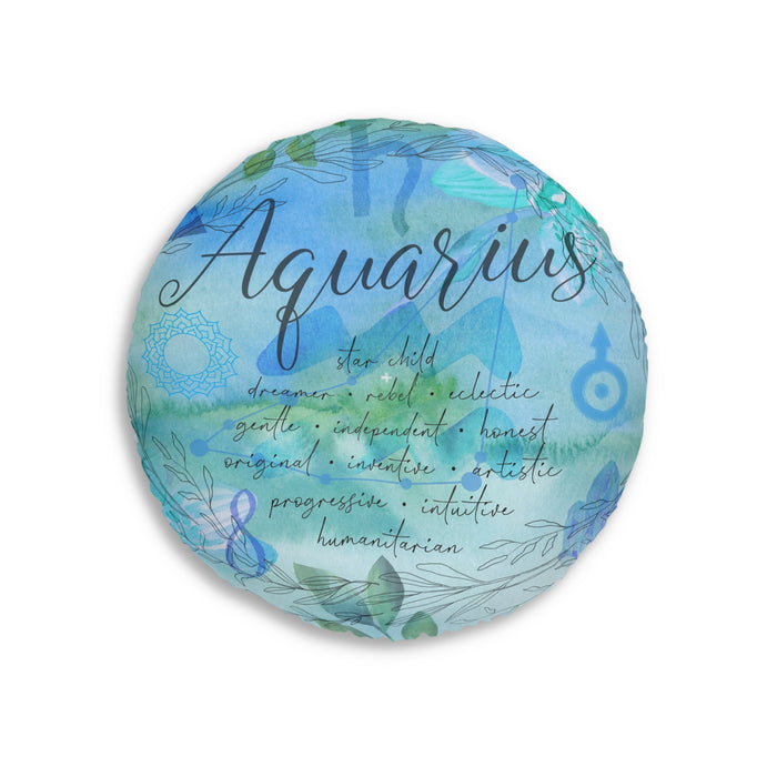 Aquarius Tufted Floor Pillow, Round