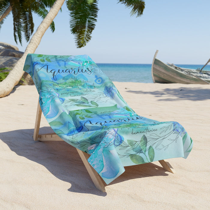 Aquarius Beach Towel