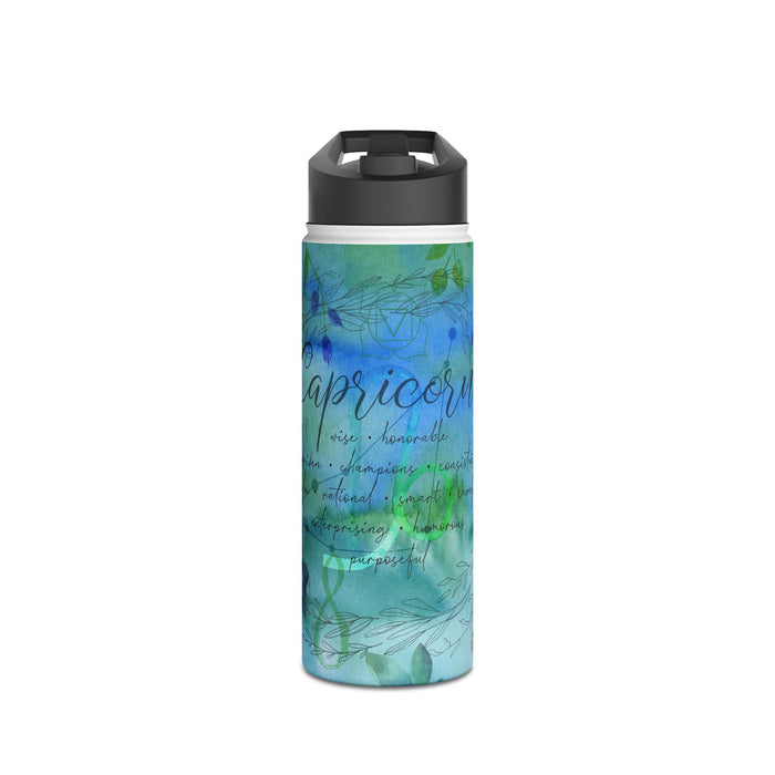 Capricorn Stainless Steel Water Bottle, Standard Lid