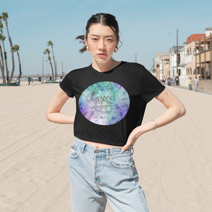 Cancer Women's Flowy Cropped Tee