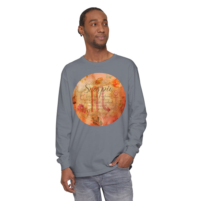 Scorpio Unisex Garment-dyed Long Sleeve T-Shirt